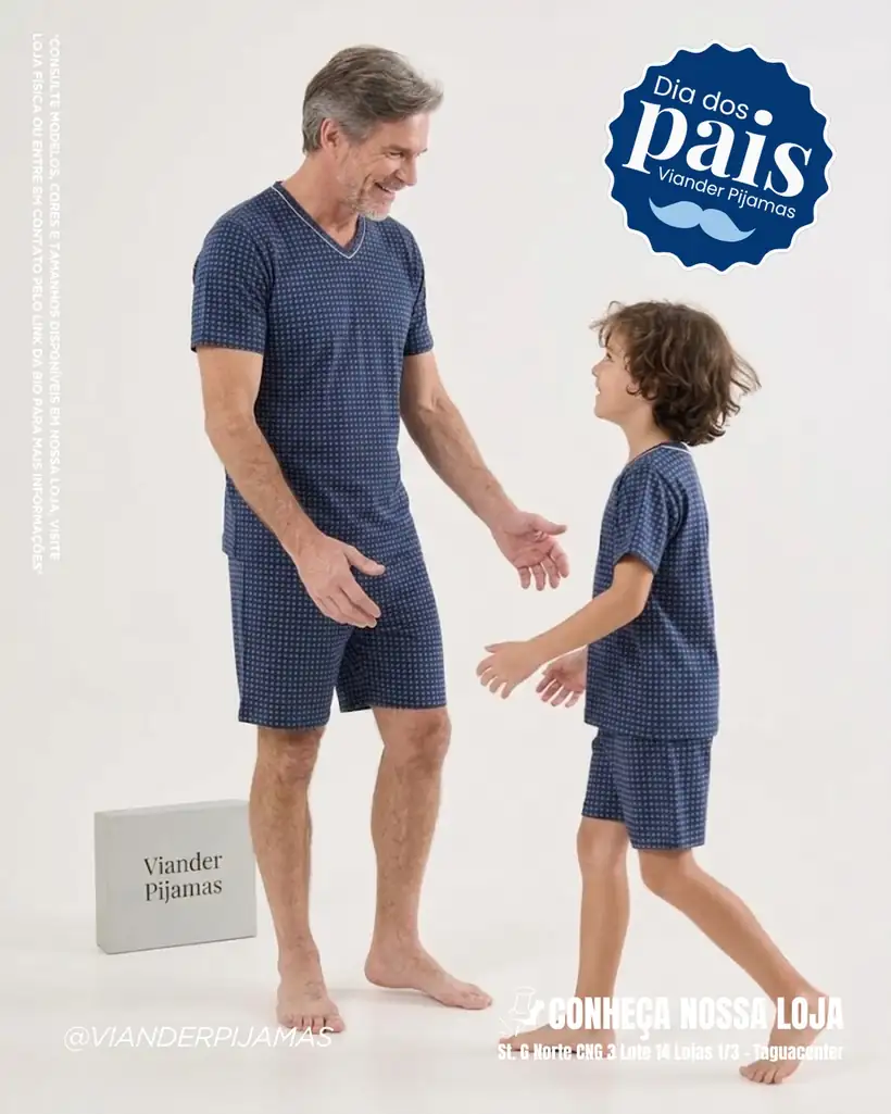 Pijama Curto Azul Ponto